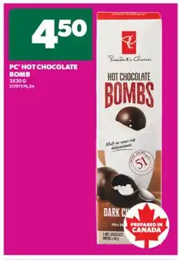 Real Canadian Superstore PC HOT CHOCOLATE BOMB, 3X30 G offer