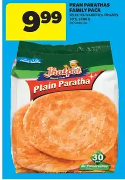 Real Canadian Superstore PRAN PARATHAS FAMILY PACK, 30'S, 2400 G offer