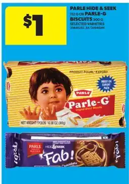 Real Canadian Superstore PARLE HIDE & SEEK, 112 G OR PARLE-G BISCUITS, 300 G offer