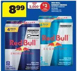 Real Canadian Superstore RED BULL ENERGY DRINKS, 4X250 ML offer