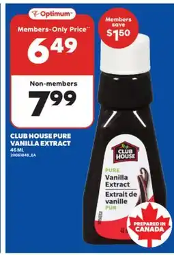 Real Canadian Superstore CLUB HOUSE PURE VANILLA EXTRACT, 46 ML offer