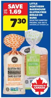 Real Canadian Superstore LITTLE NORTHERN BAKEHOUSE GLUTEN FREE BREAD OR BUNS, 320-567 G offer