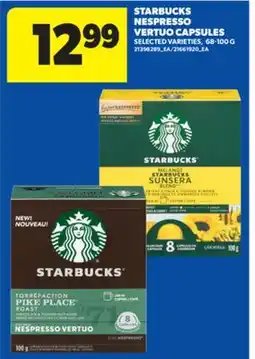 Real Canadian Superstore STARBUCKS NESPRESSO VERTUO CAPSULES, 68-100 G offer