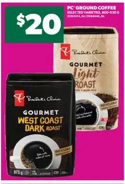 Real Canadian Superstore PC GROUND COFFEE, 800-930 G offer