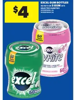 Real Canadian Superstore EXCEL GUM BOTTLES, 40/60'S OR 5 GUM, 35'S offer