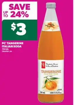 Real Canadian Superstore PC TANGERINE ITALIAN SODA, 750 ML offer
