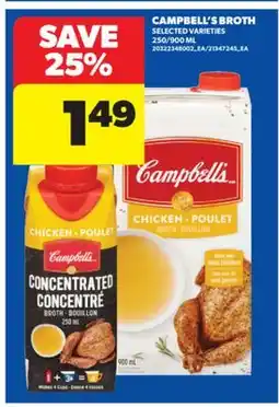 Real Canadian Superstore CAMPBELL'S BROTH, 250/900 ML offer