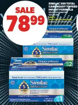 Real Canadian Superstore SIMILAC 360 TOTAL CARE READY TO FEED INFANT FORMULA, 16X235 ML offer