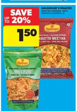 Real Canadian Superstore HALDIRAM'S SNACKS, 150 G offer