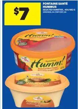 Real Canadian Superstore FONTAINE SANTÉ HUMMUS, 454/482 G offer