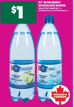 Real Canadian Superstore PC BLUE MENU SPARKLING WATER, 1 L offer