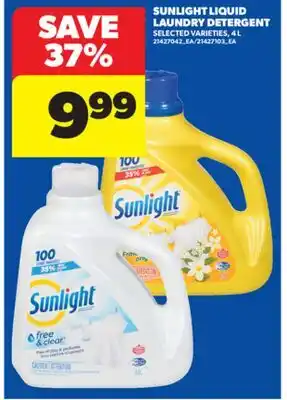 Real Canadian Superstore SUNLIGHT LIQUID LAUNDRY DETERGENT, 4 L offer