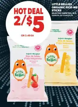 Real Canadian Superstore LITTLE BELLIES ORGANIC PICK-ME STICKS offer