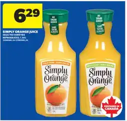 Real Canadian Superstore SIMPLY ORANGE JUICE, 1.54 L offer