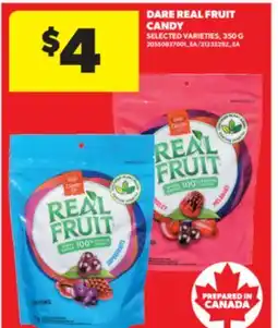 Real Canadian Superstore DARE REAL FRUIT CANDY, 350 G offer