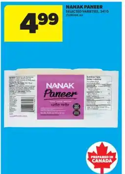 Real Canadian Superstore NANAK PANEER, 341 G offer