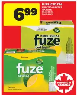 Real Canadian Superstore FUZE ICED TEA, 12X341 ML offer