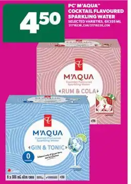 Real Canadian Superstore PC M'AQUA COCKTAIL FLAVOURED SPARKLING WATER offer