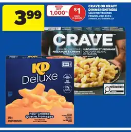 Real Canadian Superstore CRAVE OR KRAFT DINNER ENTRÉES, 200-340 G offer