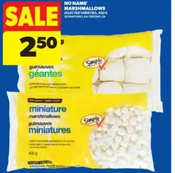 Real Canadian Superstore NO NAME MARSHMALLOWS, 400 G offer