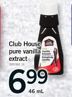 Fortinos CLUB HOUSE PURE VANILLA EXTRACT, 46 mL offer