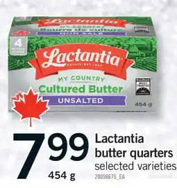 Fortinos LACTANTIA BUTTER QUARTERS, 454 G offer
