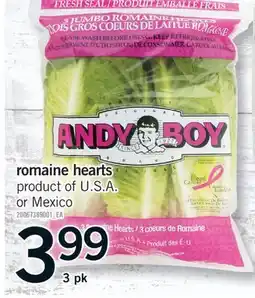Fortinos ROMAINE HEARTS, 3 PK offer