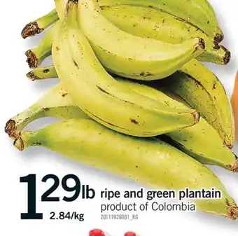 Fortinos RIPE AND GREEN PLANTAIN offer
