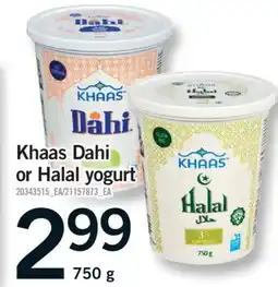 Fortinos KHAAS DAHI OR HALAL YOGURT, 750 g offer