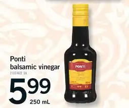 Fortinos PONTI BALSAMIC VINEGAR, 250 mL offer