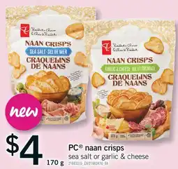 Fortinos PC NAAN CRISPS, 170 g offer