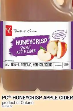 Fortinos PC HONEYCRISP APPLE CIDER, 3 L offer