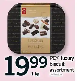 Fortinos PC LUXURY BISCUIT ASSORTMENT, 1kg offer