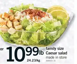Fortinos FAMILY SIZE CAESAR SALAD offer