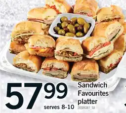 Fortinos SANDWICH FAVOURITES PLATTER offer