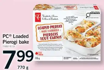 Fortinos PC LOADED PIEROGI BAKE, 770 g offer