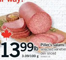 Fortinos PILLER'S SALAMI, 3.09/100 g offer