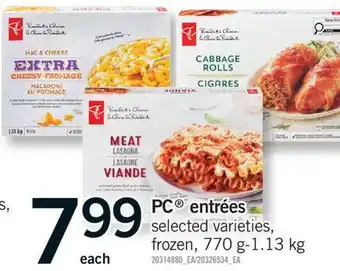 Fortinos PC ENTRÉES, 770 G-1.13 KG offer