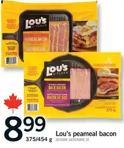 Fortinos LOU'S PEAMEAL BACON, 375/454 g offer