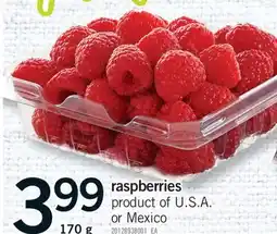 Fortinos RASPBERRIES, 170g offer