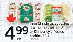 Fortinos MINI CHRISTMAS CUPCAKES CHOCOLATE OR VANILLA, 12'S OR KIMBERLEY'S FROSTED COOKIES, 10'S offer