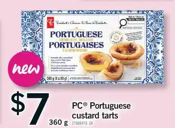 Fortinos PC PORTUGUESE CUSTARD TARTS, 360 G offer