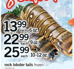 Fortinos ROCK LOBSTER TAILS, 6oz offer