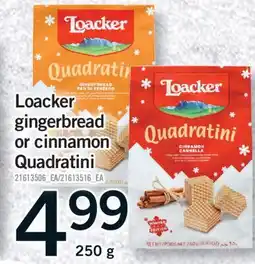 Fortinos LOACKER GINGERBREAD OR CINNAMON QUADRATINI, 250 G offer