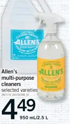 Fortinos ALLEN'S MULTI-PURPOSE CLEANERS, 950 mL/2.5 L offer