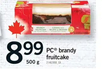 Fortinos PC BRANDY FRUITCAKE, 500 G offer