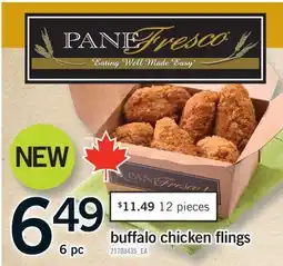 Fortinos BUFFALO CHICKEN FLINGS, 6pc offer