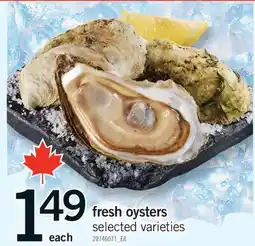 Fortinos FRESH OYSTERS offer