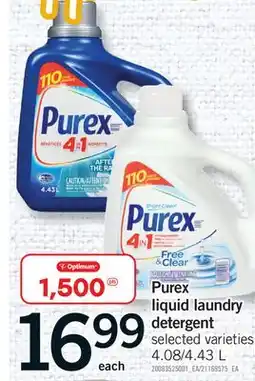 Fortinos PUREX LIQUID LAUNDRY DETERGENT, 4.08/4.43 L offer
