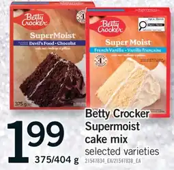 Fortinos BETTY CROCKER SUPERMOIST CAKE MIX, 375/404 g offer
